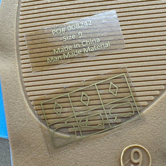 Journee Arrina Slip-On Woven Strappy Sandals Flats Slides Slip On Blue Size 9 - Picture 7 of 9